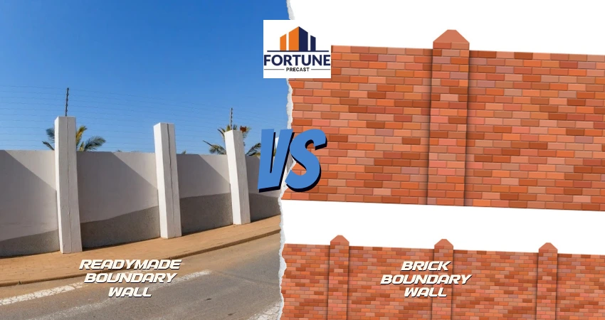 Brick vs precast compound wall comparison